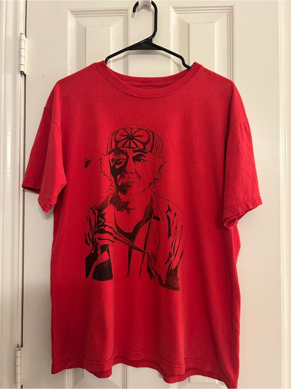 Red Men’s Size Large Mr. Miyagi Karate Kid T-shirt by RU Fresh